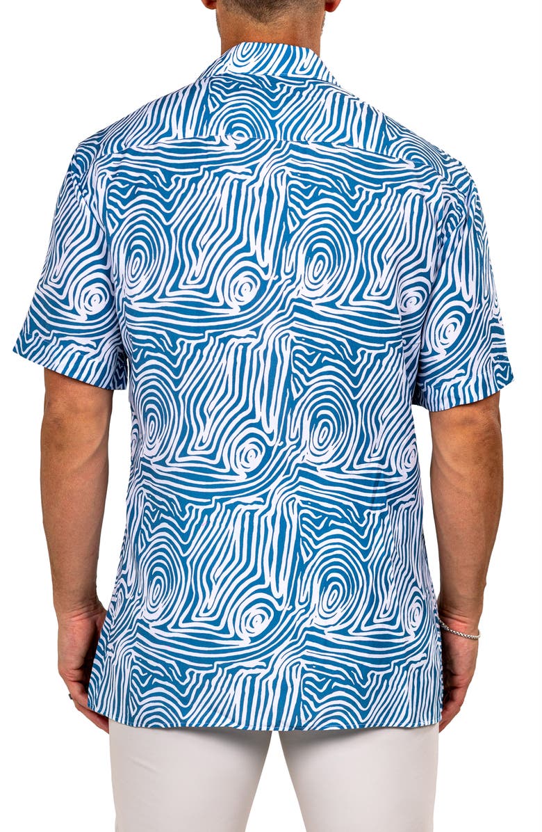 Maceoo Apachi Marthyr0250 Blue Camp Shirt, Alternate, color, 