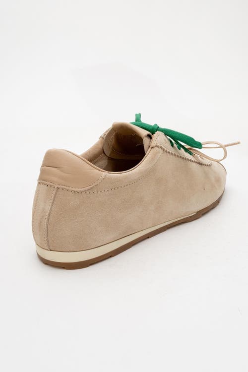 Forever & Always Shoes Crea Leather Sneakers In Beige Suede Leather