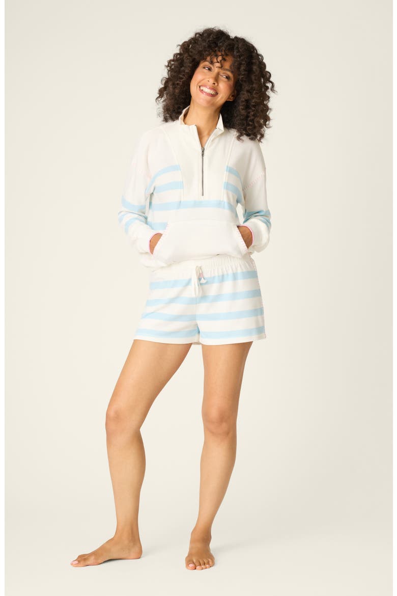 Pupcation Palm Pajama Shorts, Alternate, color, IVORY