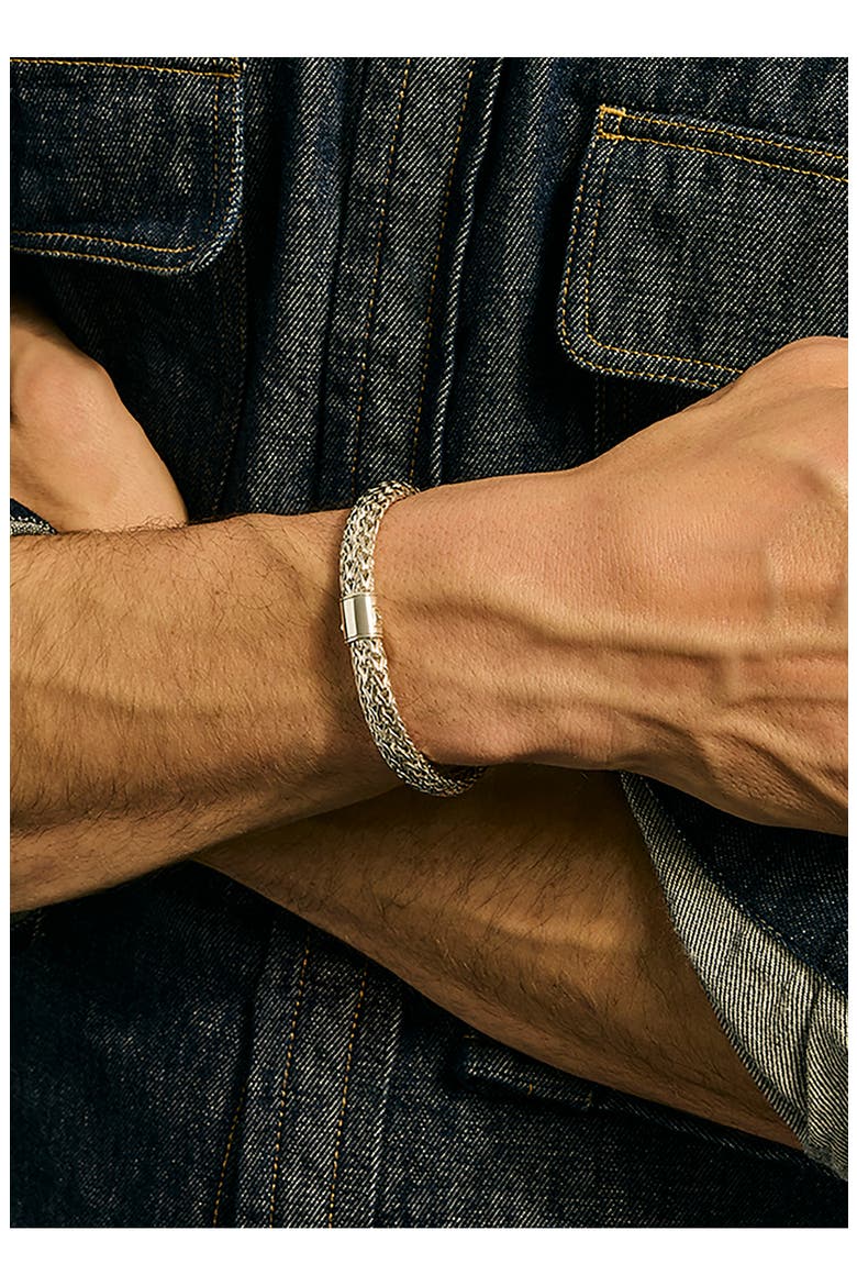 Icon Bracelet, 7.5mm, Alternate, color, SILVER