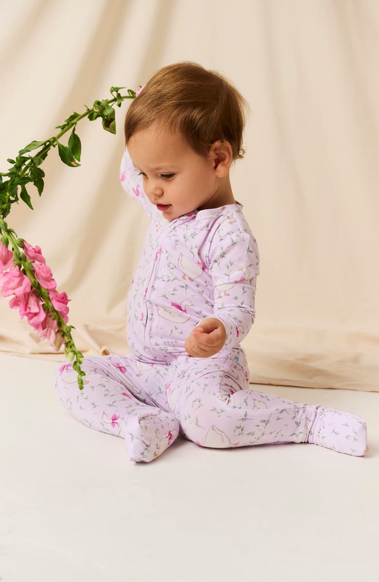 Posh Peanut Fitted Convertible One-Piece Pajamas, Alternate, color, Light/ Pastel Pink