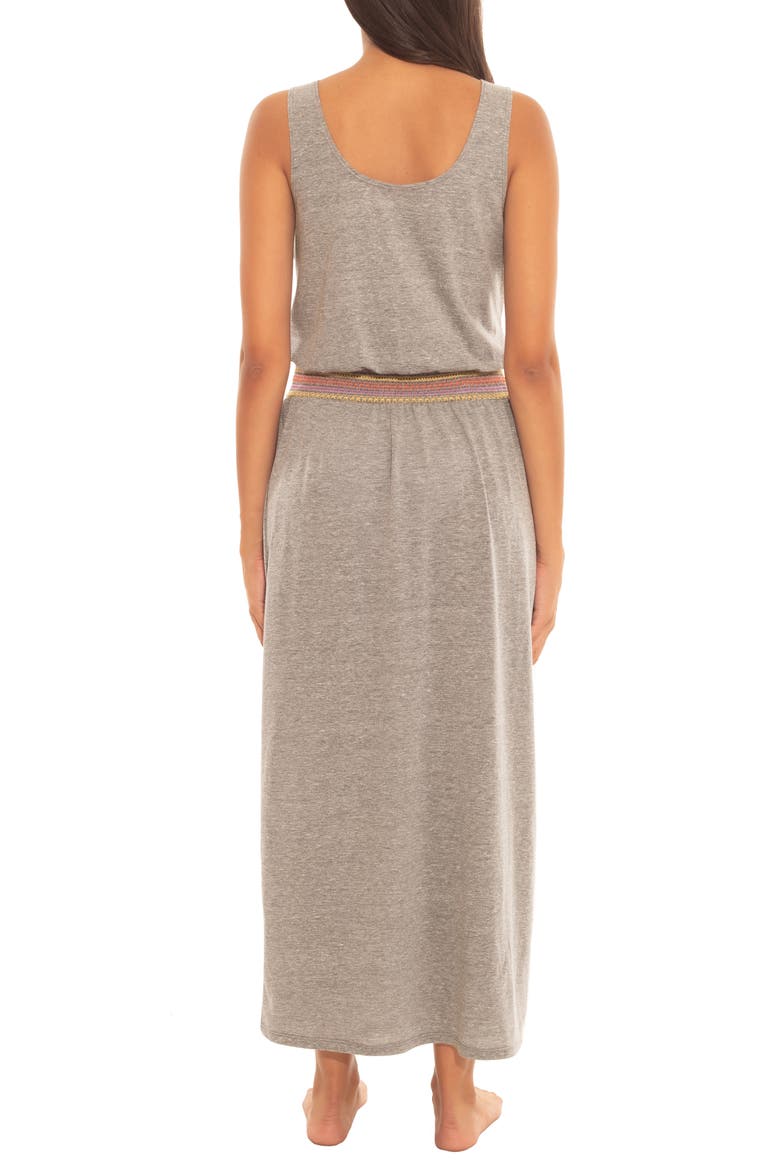Sunset Smocked Scoop Neck Cover-Up Dress, Alternate, color, HEATHER
