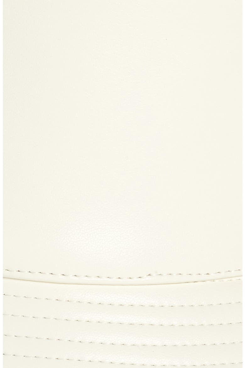Vida Faux Leather Bucket Hat, Alternate, color, WHITE
