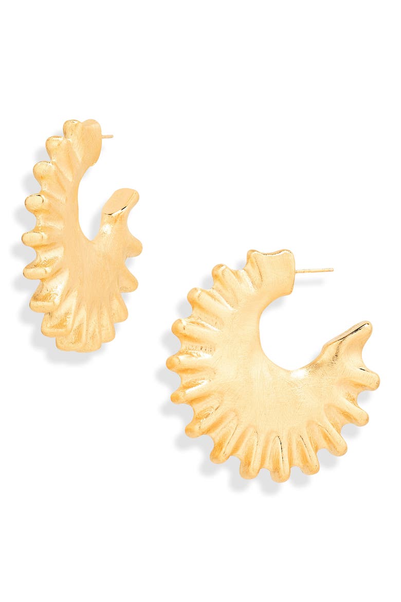 Les Creoles Hippocampe Hoop Earrings, Main, color, GOLD 280