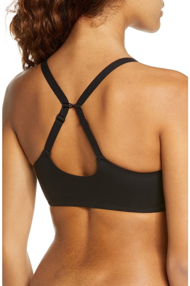 Norah Front Closure Molded Underwire Bra, Alternate, color, BLACK