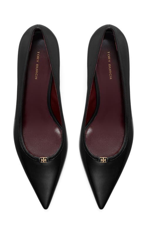 Tory Burch Double T Buckle Low-heeled Pump In Black