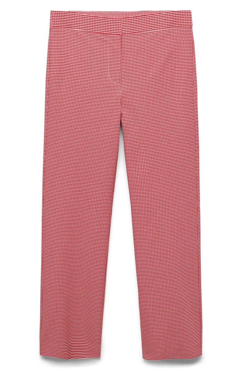 MANGO Gingham Crop Pants, Alternate, color, 