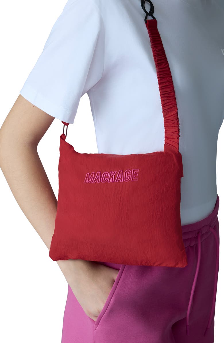 Mackage Alyster Packable Recycled Nylon Raincoat, Alternate, color, Lava-Azalea