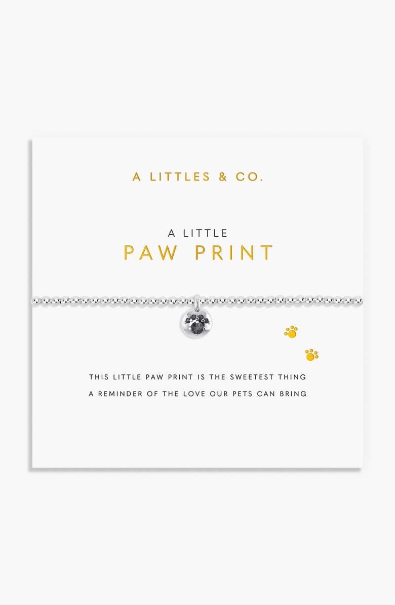 A Littles & Co A Little 'Paw Print' Bracelet, Alternate, color, Metallic Silver