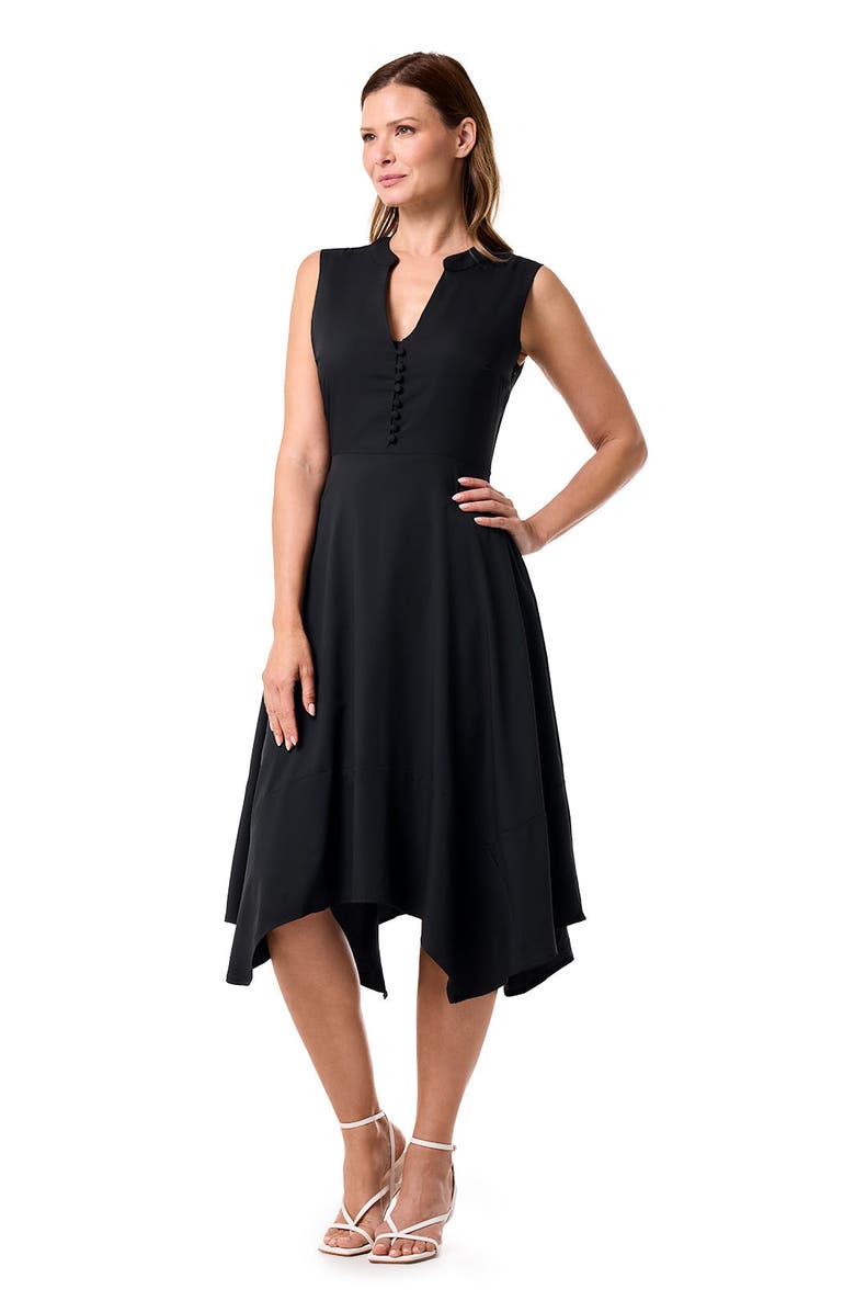 Coolibar Button Front Dress - UPF 50+ Sun Protection - Monroe, Alternate, color, Black