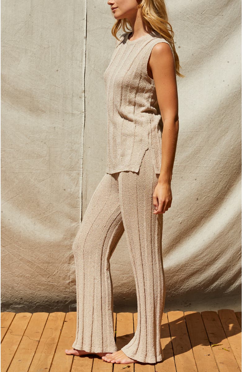 CRESCENT Ribbed Sweater Knit Two Piece Set, Alternate, color, Taupe