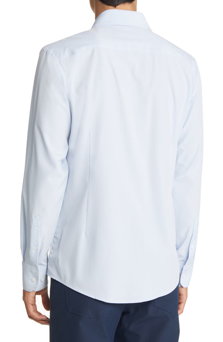 Mizzen+Main Men's Leeward Trim Fit Solid Performance Button-Up Shirt, Alternate, color, Light Blue Solid