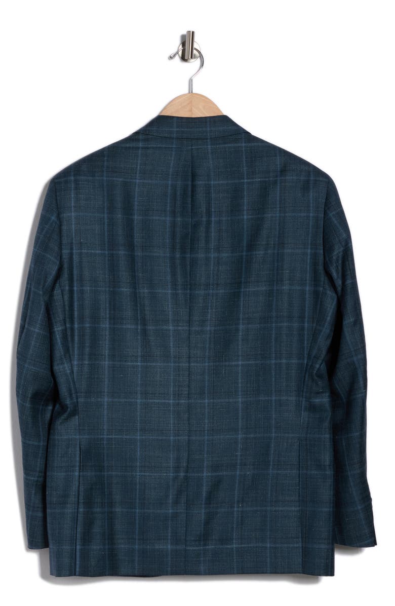 Peter Millar Flynn Classic Fit Plaid Wool Blend Sport Coat, Alternate, color, Green