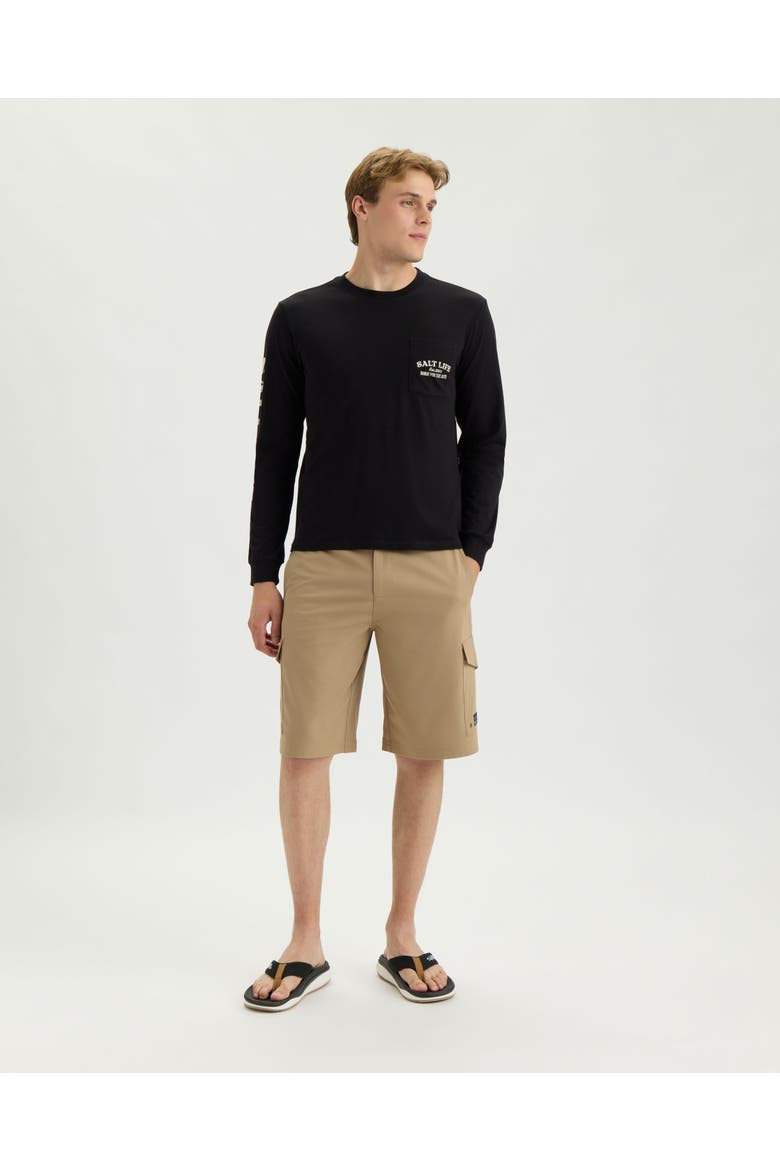 Reel Danger Long Sleeve Tee, Alternate, color, BLACK