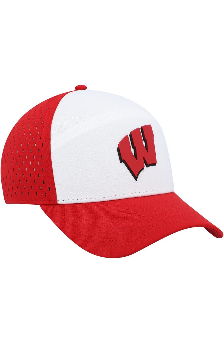 Under Armour Men's Under Armour White/Red Wisconsin Badgers Laser Performance Snapback Hat, Alternate, color, 
