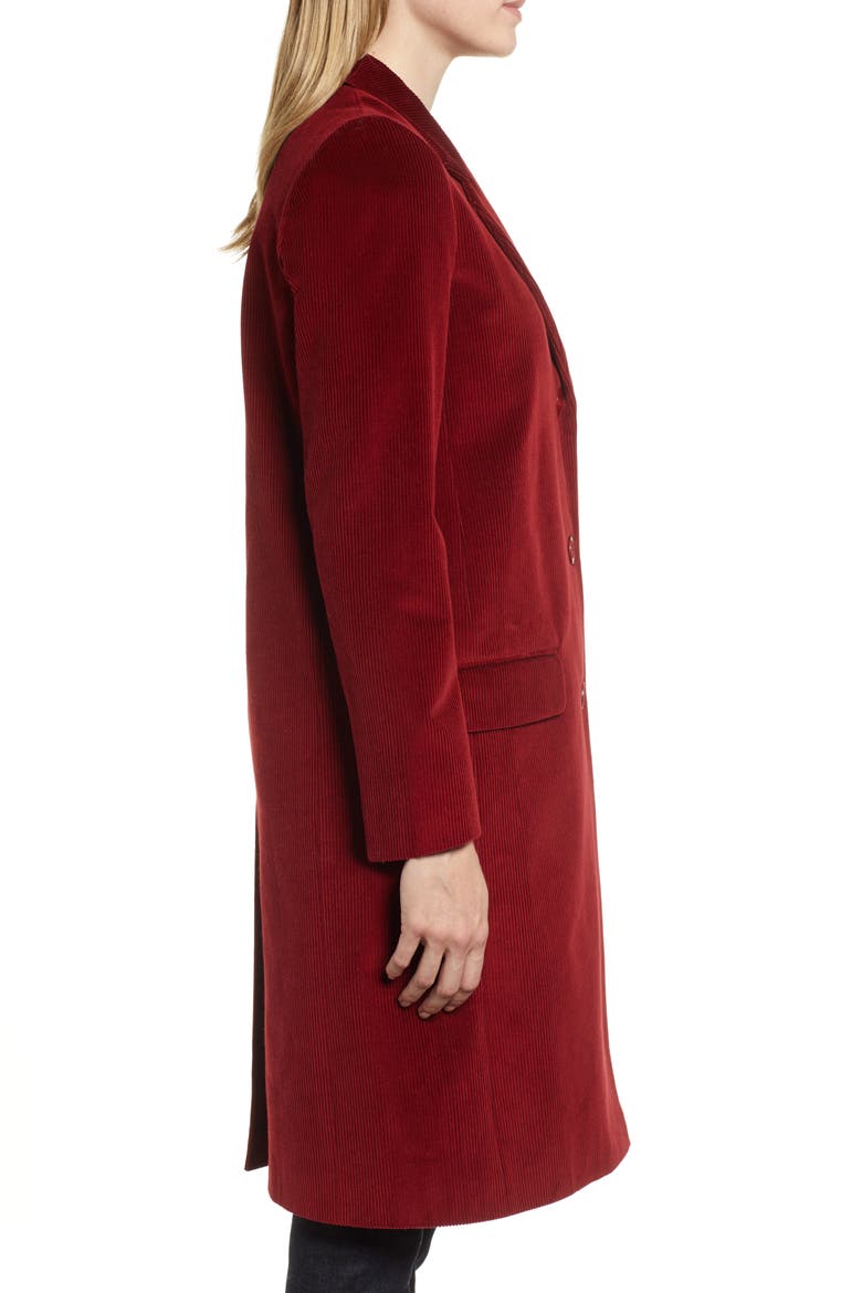 Corduroy College Coat, Alternate, color, RUST