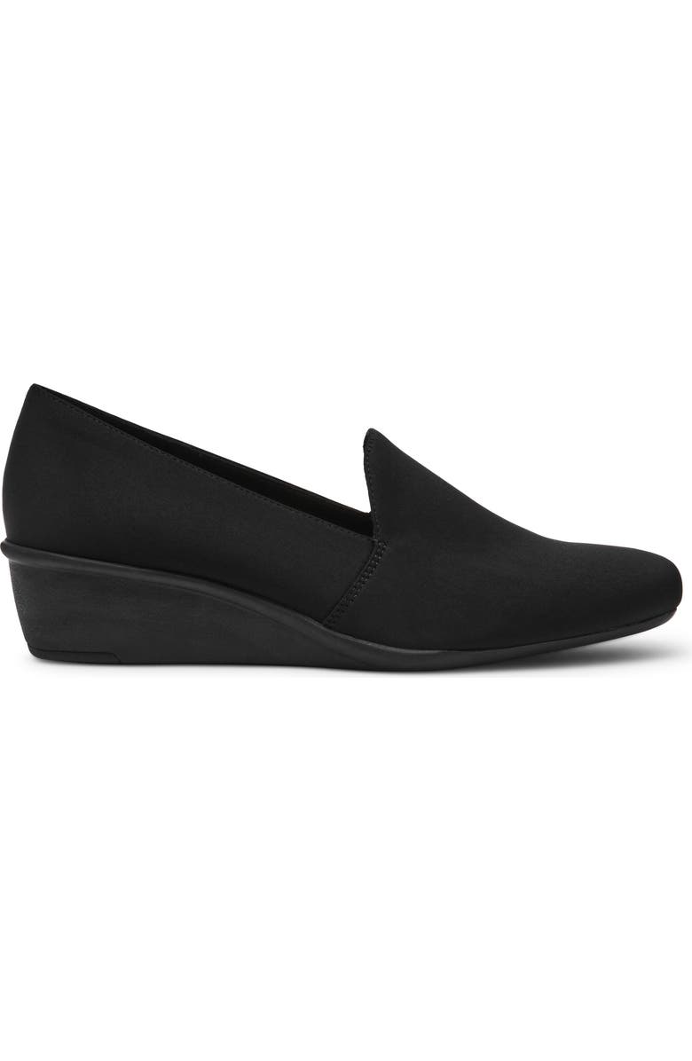 Anne Klein Wendell Wedge Pump, Alternate, color, Black Stretch