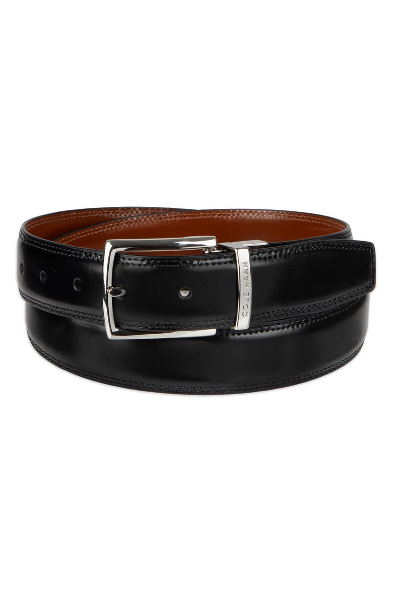 Cole Haan Reversible Leather Belt, Alternate, color, Black/ British Tan