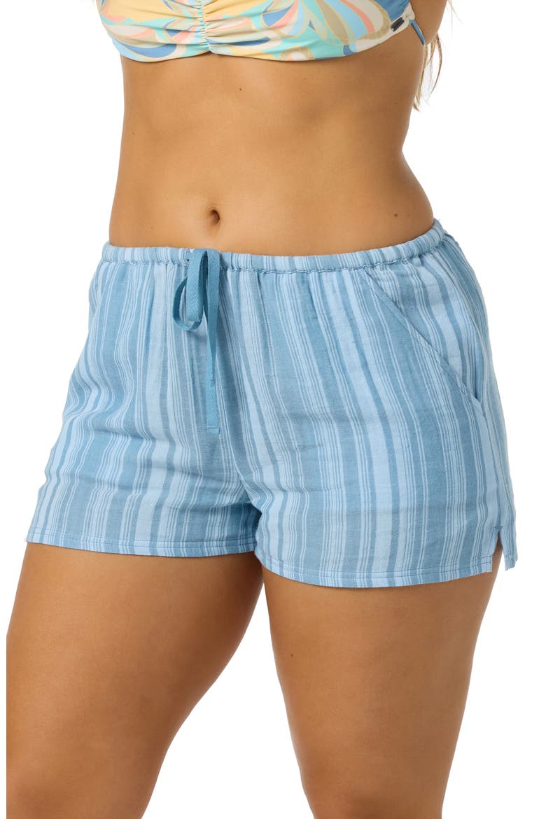 Brenda Waves Stripe Shorts, Alternate, color, CHAMBRAY BLUE