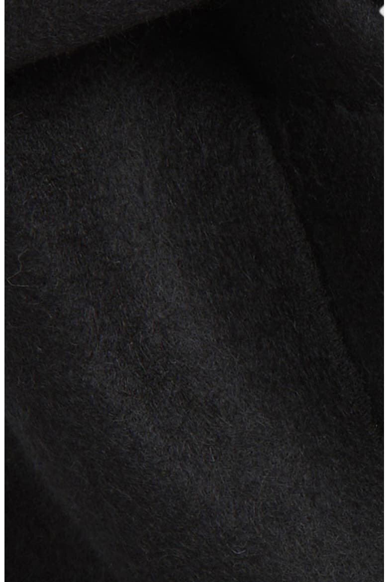 Equestrian Knight Detail Cashmere Fringe Scarf, Alternate, color, BLACK