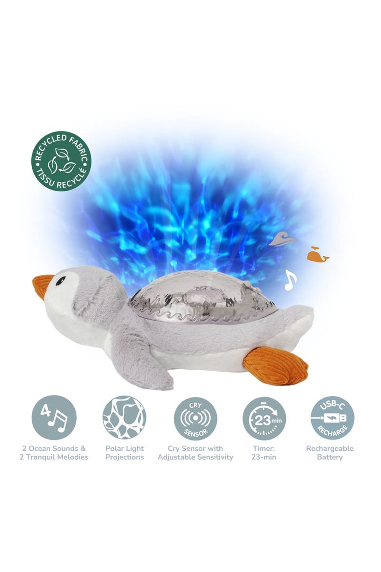 Tranquil Penguin - Nightlight Projector toy & Soothing Sound Machine for Better Sleep, Alternate, color, GREY
