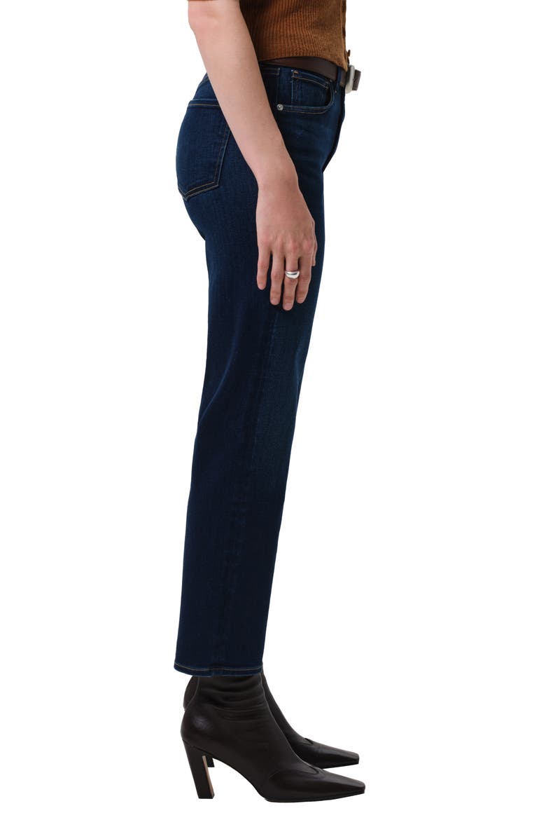 Caia High Waist Ankle Straight Leg Jeans, Alternate, color, DAKOTA MEDIUM INDIGO