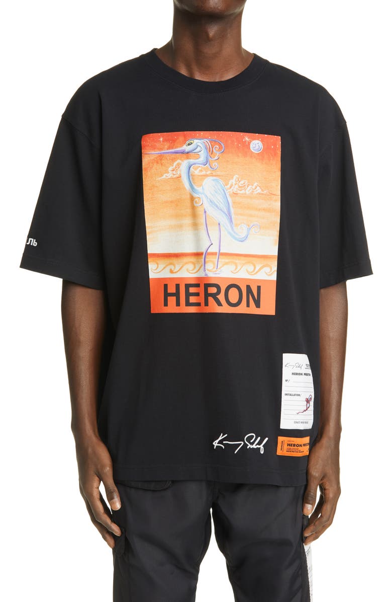 Heron Preston Kenny Scharf Heron Graphic Tee, Main, color, 