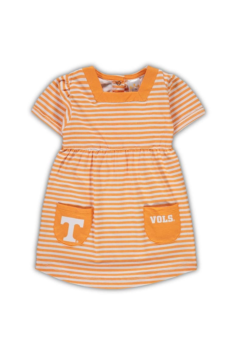 Girl's Toddler Tennessee Orange Tennessee Volunteers Striped Dress with Pockets, Alternate, color, Tennessee Orange