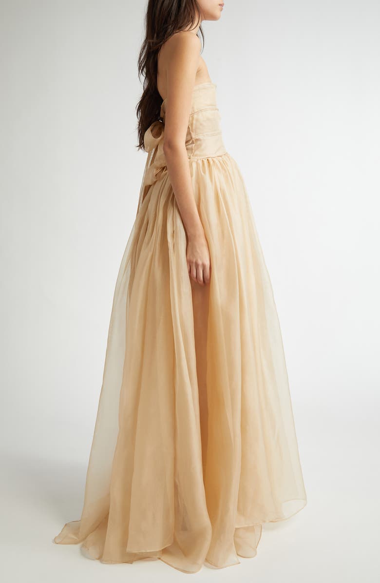 EENK Strapless Silk Organza Gown, Alternate, color, 