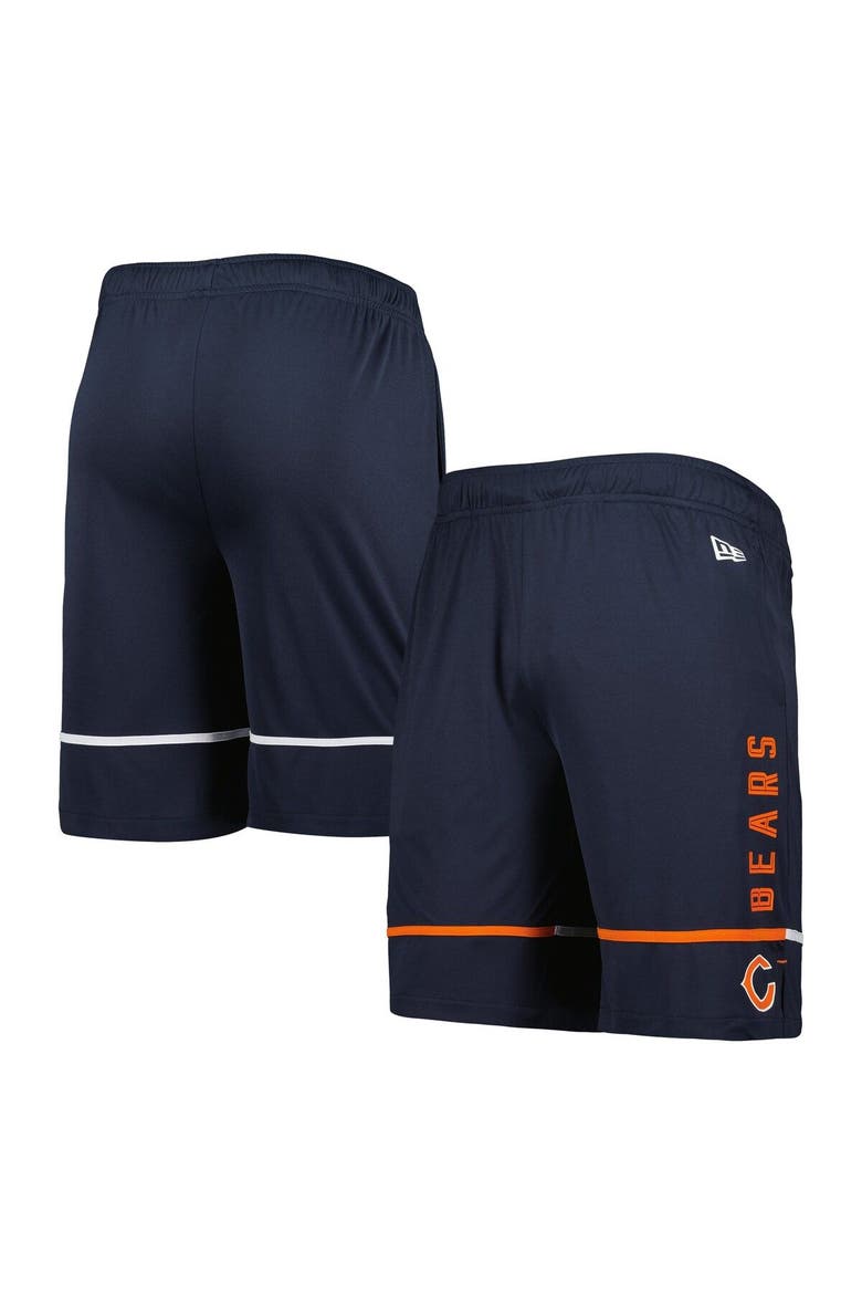 Men's New Era Navy Chicago Bears Combine Authentic Rusher Training Shorts, Alternate, color, Navy