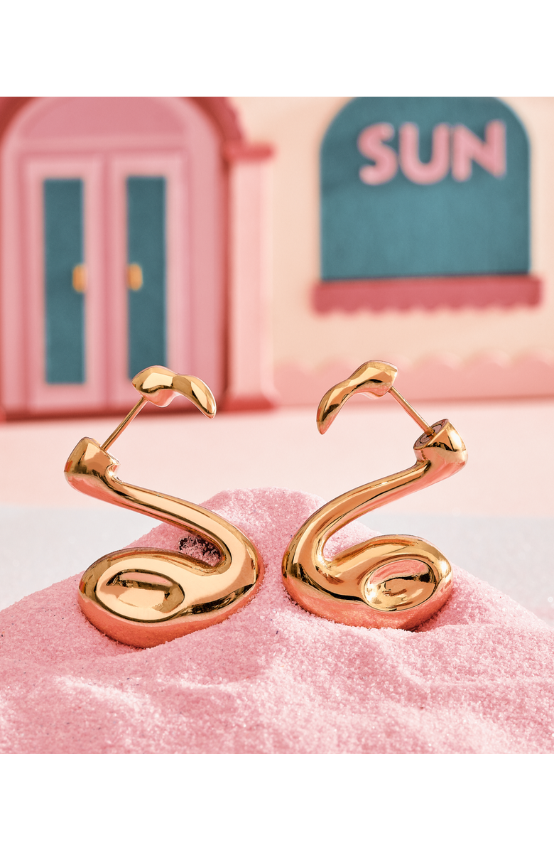Hey Harper Flamingo Earrings, Alternate, color, Gold