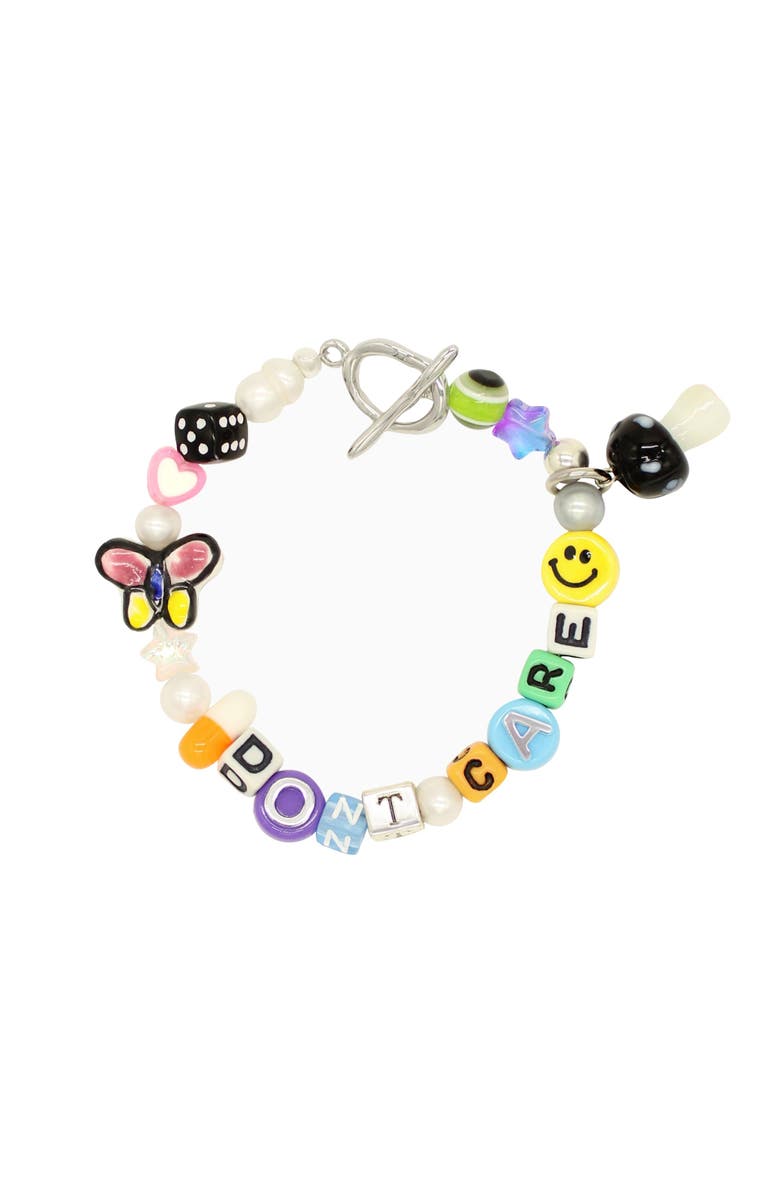 Velvet Luna Pearl And Mushroom Beaded Bracelet, Main, color, Multi Colored