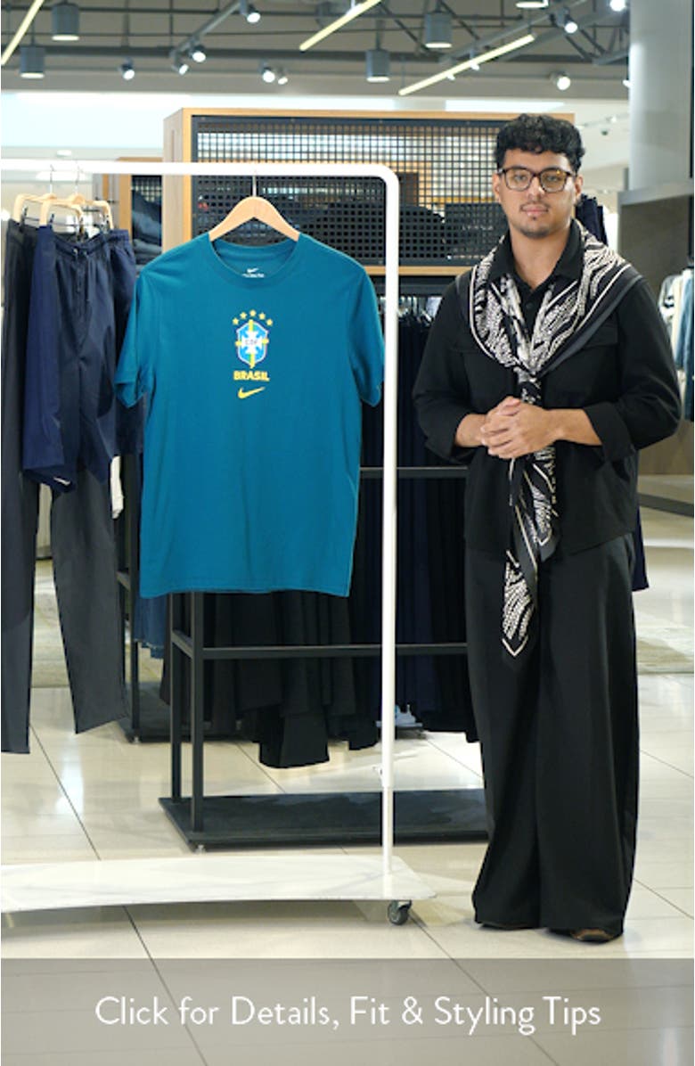 Brasil Crest Cotton Graphic T-Shirt, sales video thumbnail