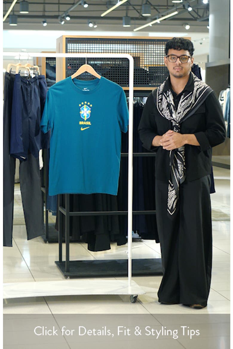 Brasil Crest Cotton Graphic T-Shirt video