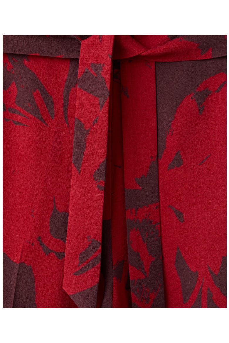 Print One-Shoulder Jumpsuit, Alternate, color, RED