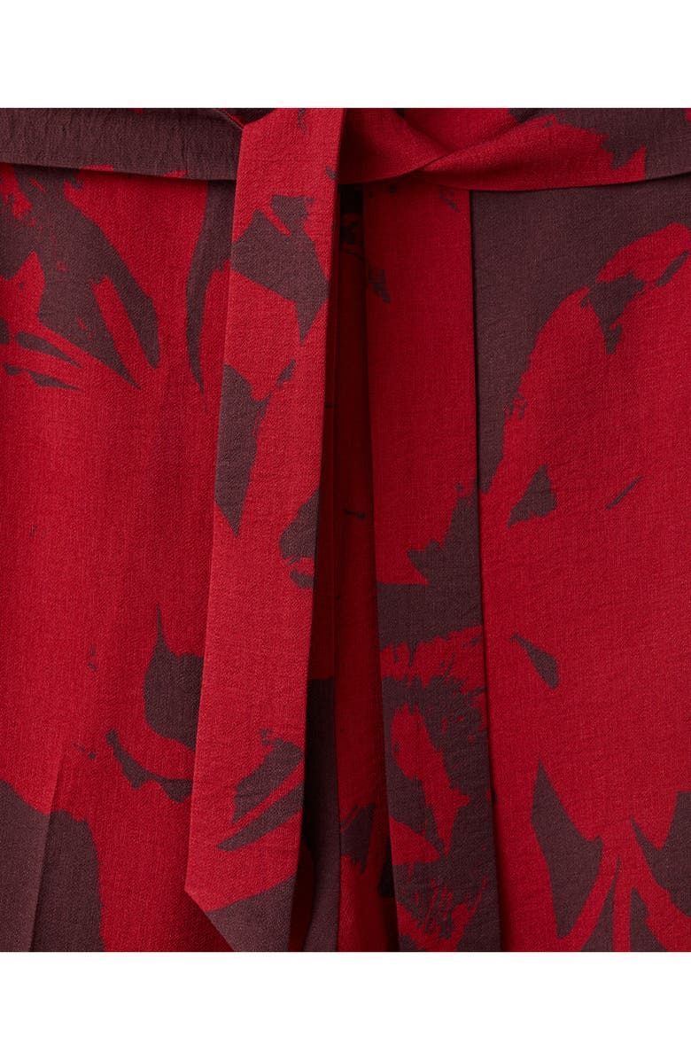 MANGO Print One-Shoulder Jumpsuit, Alternate, color, Red