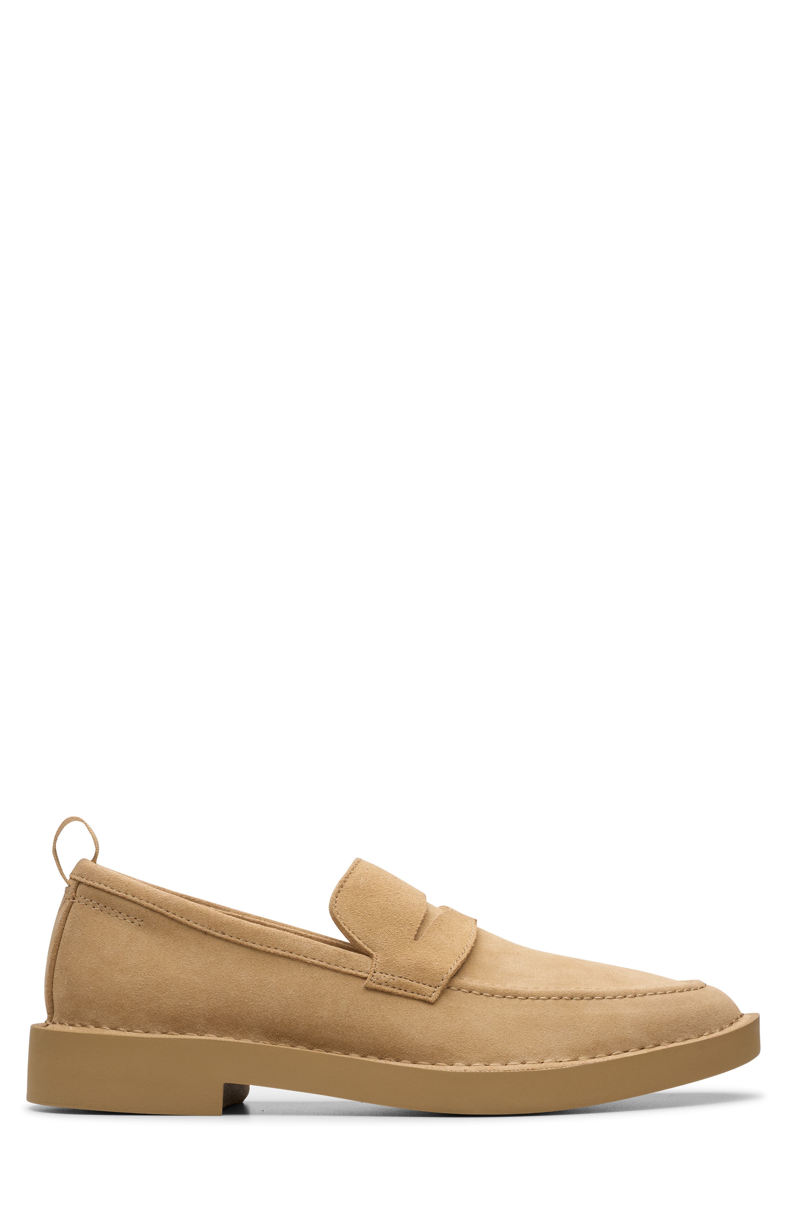 Clarks<sup>®</sup> Martock Lo Penny Loafer, Alternate, color, Dark Sand Suede