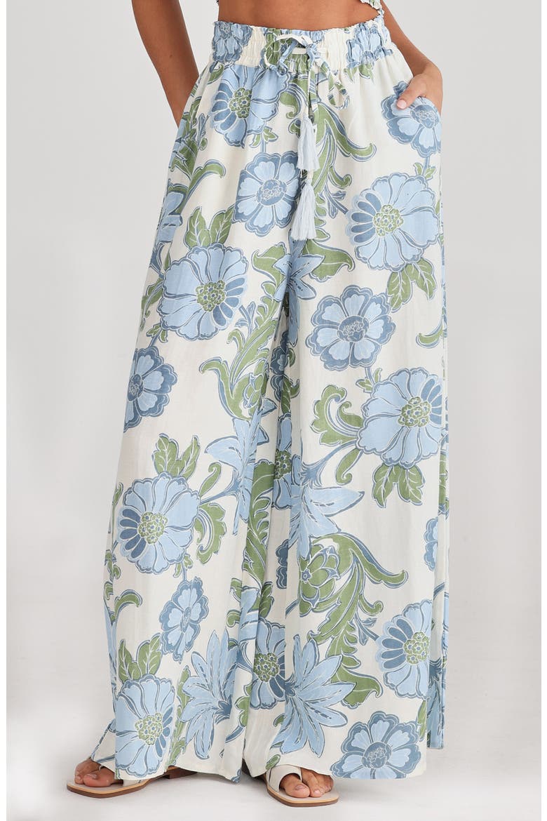 Freedom Floral Drawstring Pants, Main, color, IBIZA