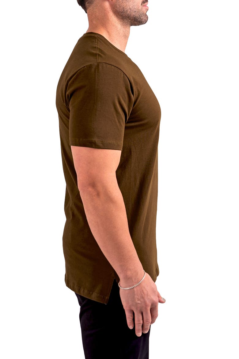 Resistance Logo Embroidered T-Shirt, Alternate, color, BROWN