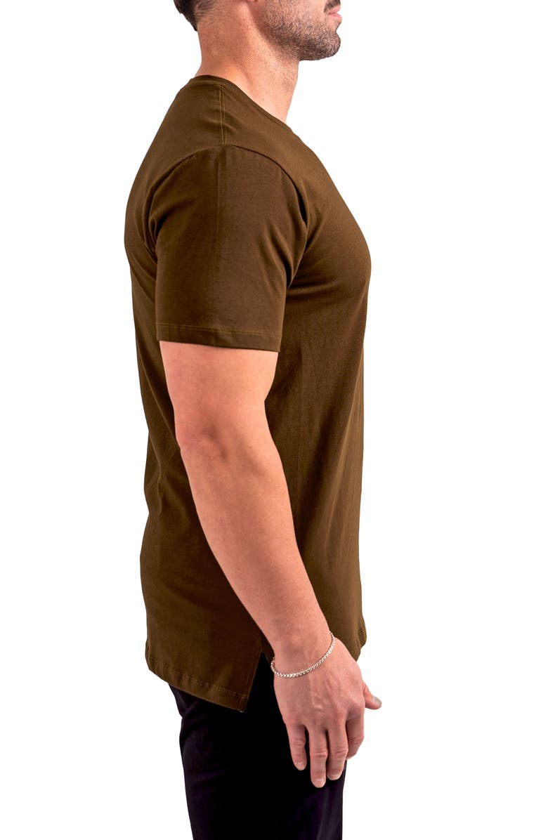 Maceoo Resistance Logo Embroidered T-Shirt, Alternate, color, Brown