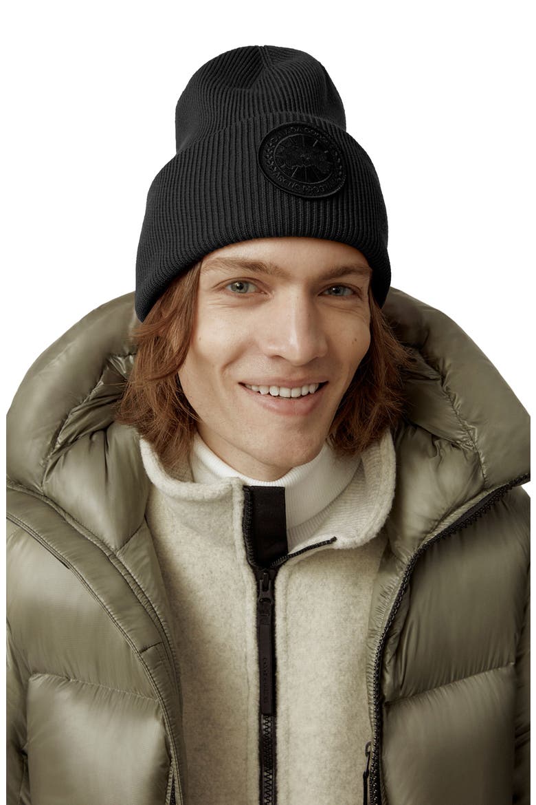 Arctic Merino Wool Toque Beanie, Alternate, color, BLACK