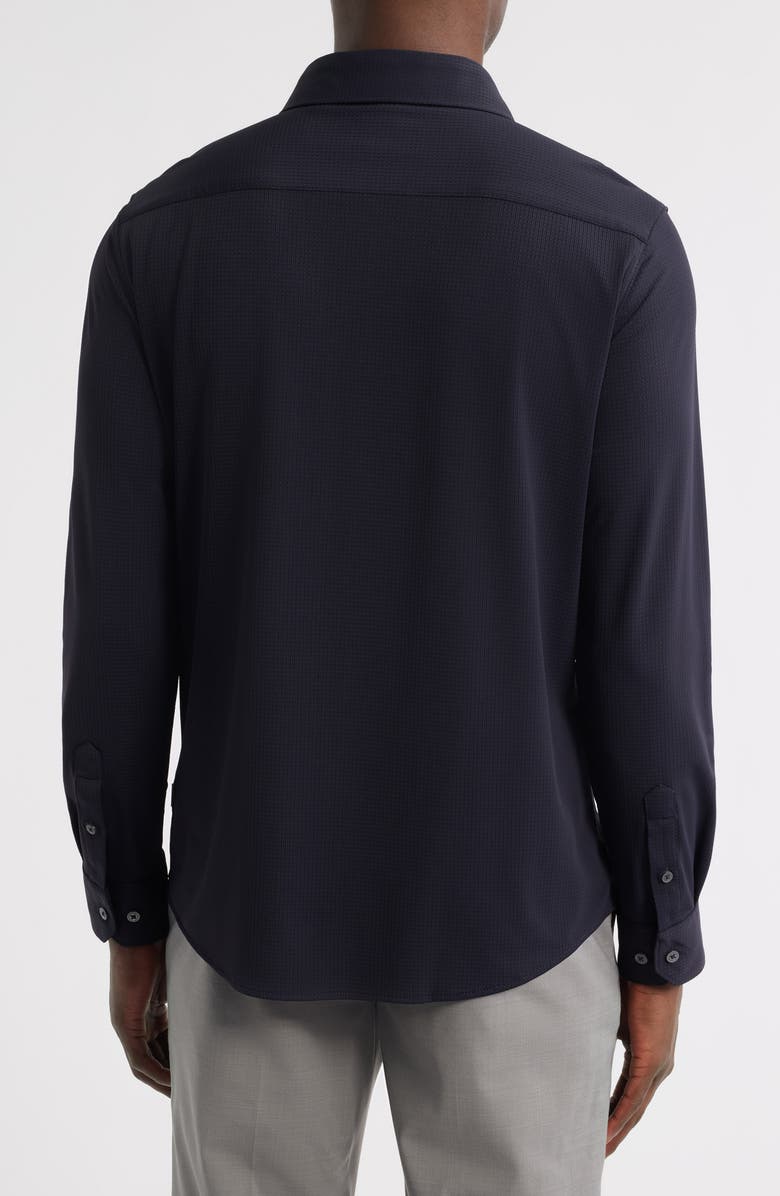 7 Diamonds Aldridge Knit Button-Up Shirt, Alternate, color, Midnight