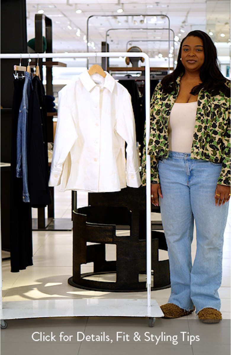 Ladonta Unikko Jacquard Oversize Faille Shirt Jacket, sales video thumbnail