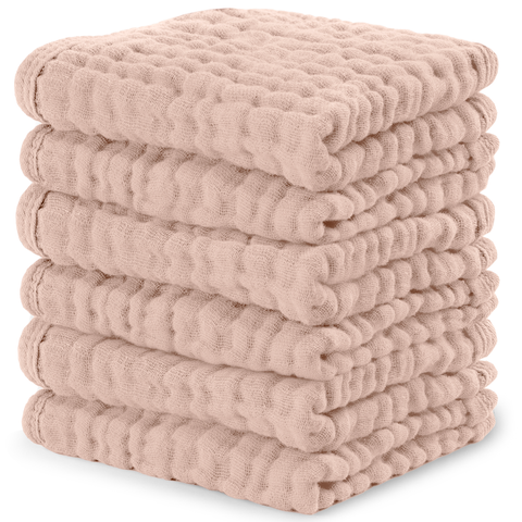 Muslin Washcloths - Pack of 6