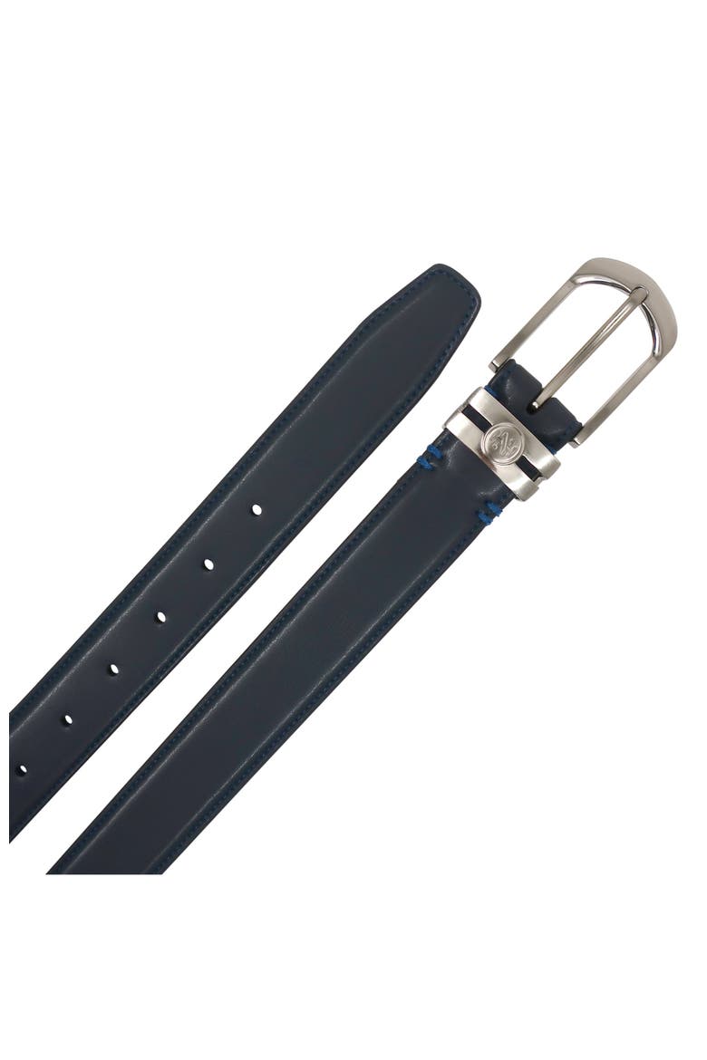 Golf Stretch Comfort Leather Belt Metal Keeper, Alternate, color, Navy
