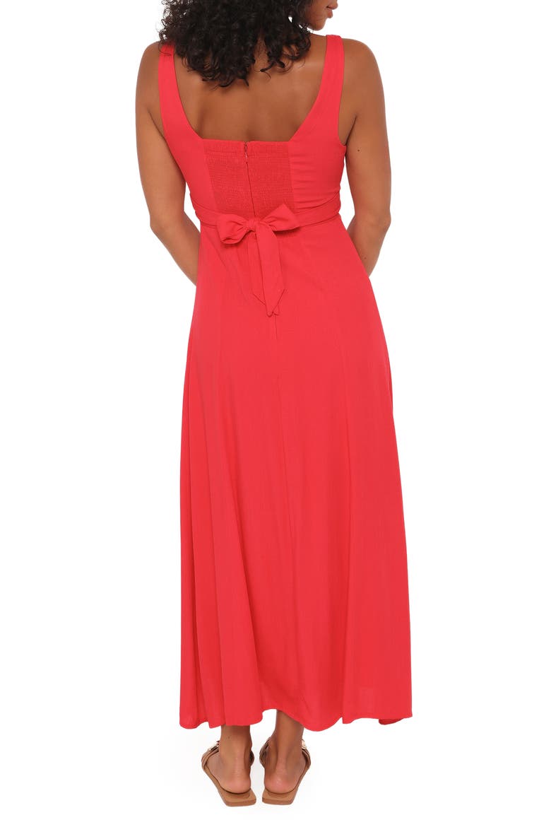 Archer Sleeveless Fit & Flare Midi Dress, Alternate, color, RED