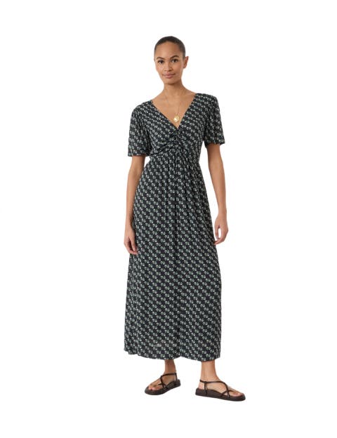 Nelle Gathered Crinkle Maxi Dress