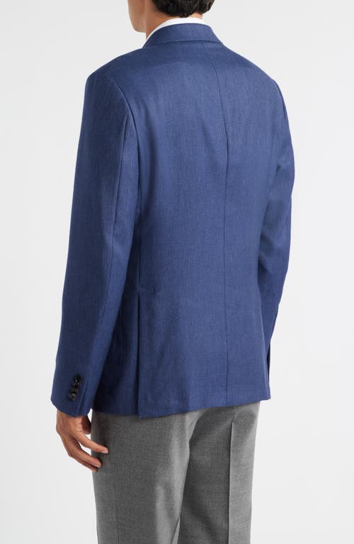 Zegna Cashmere, Silk & Linen Sport Coat In Blue