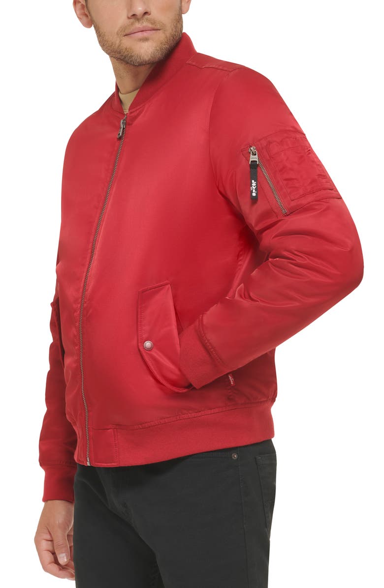Levi's Filled Flight Bomber Jacket, Alternate, color, Red
