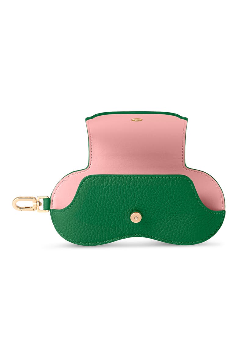 Leather Sunglasses Sling Case, Alternate, color, Emerald Lily